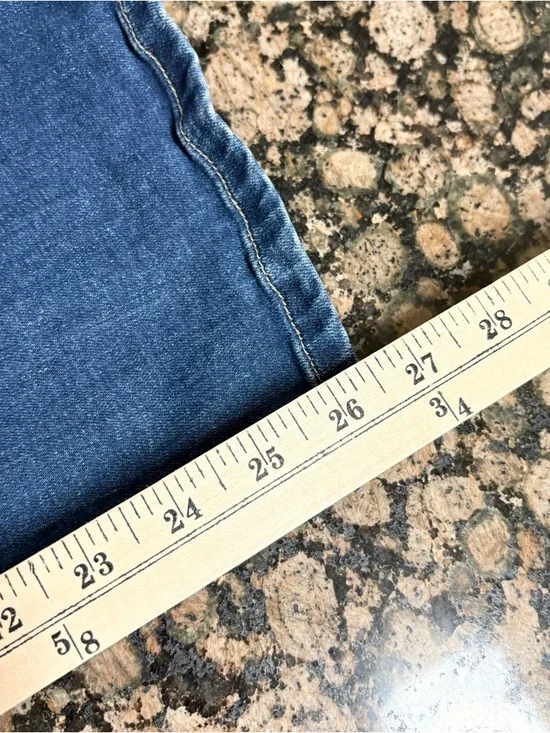 Frame Le Crop Mini Boot Size 28 Stretch Blue Denim Jeans High Rise - Picture 7 of 7